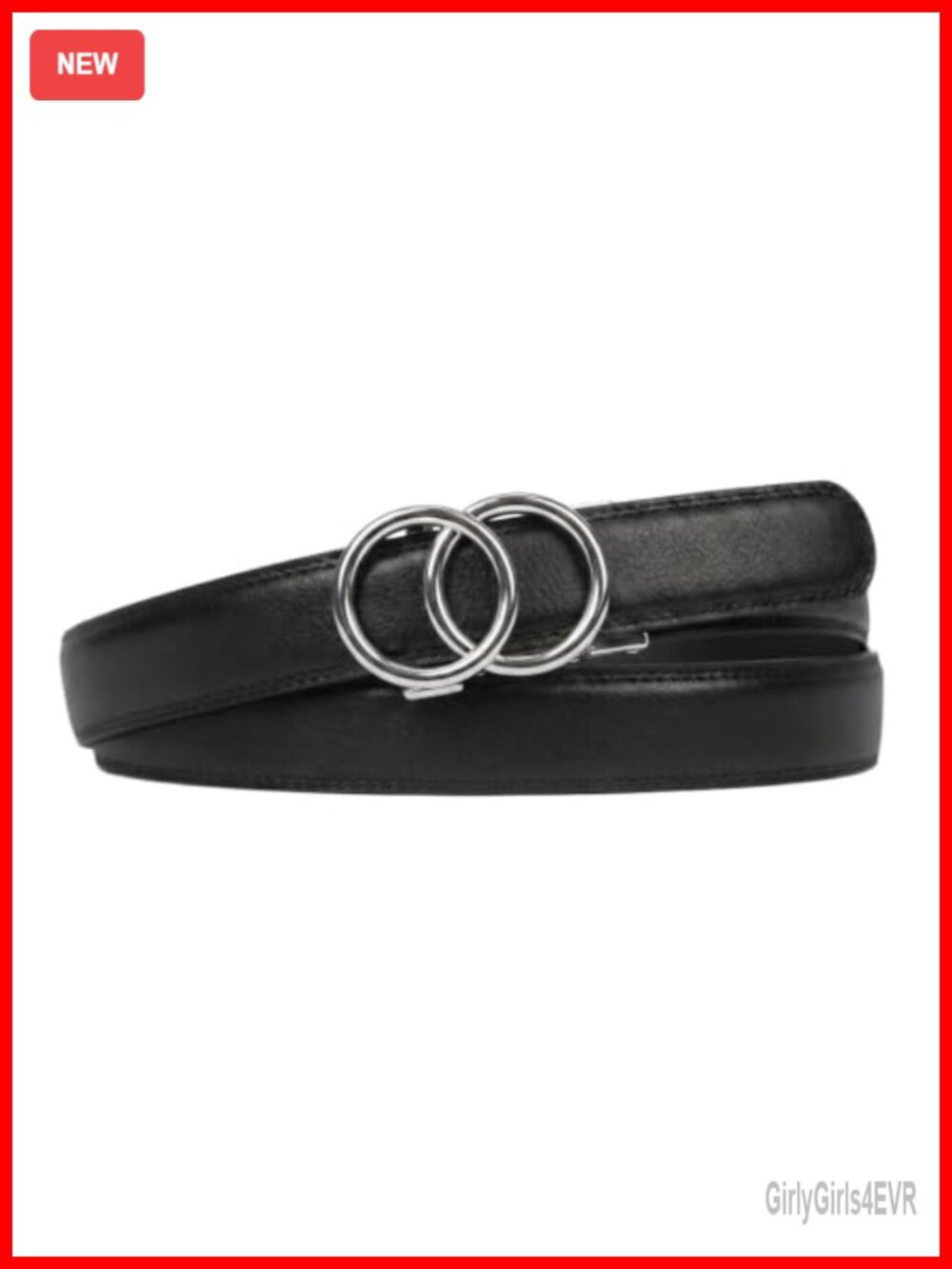 Ratchet Belt for Women No Hole Adjustable Split Leather One Size Fits